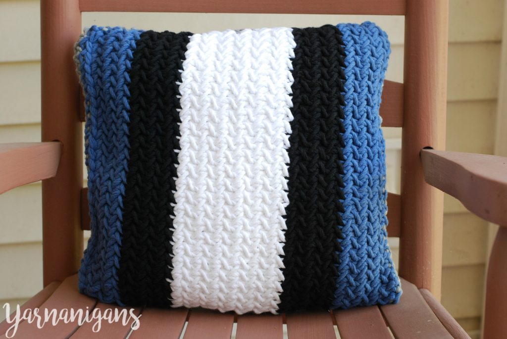 knit herringbone pillow