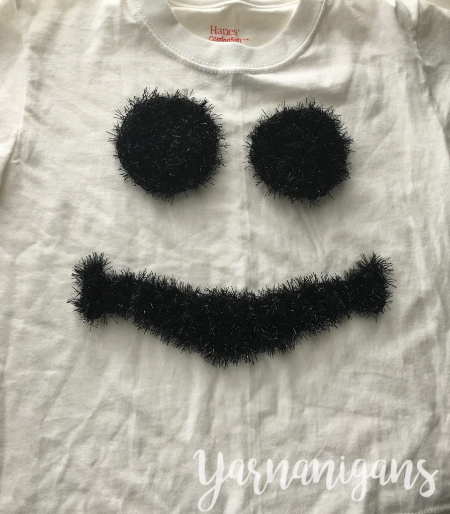 Halloween face motif free crochet pattern