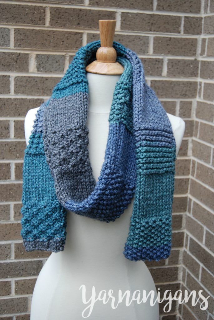 knit sampler scarf