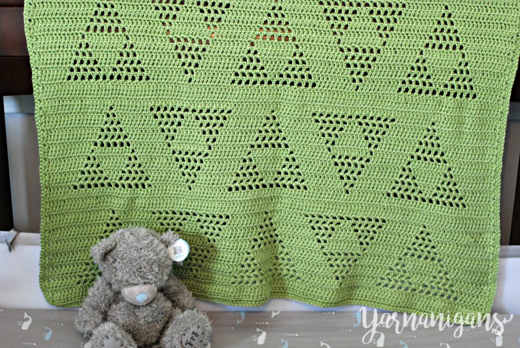 free crochet baby blanket triangle motif legend of zelda triforce